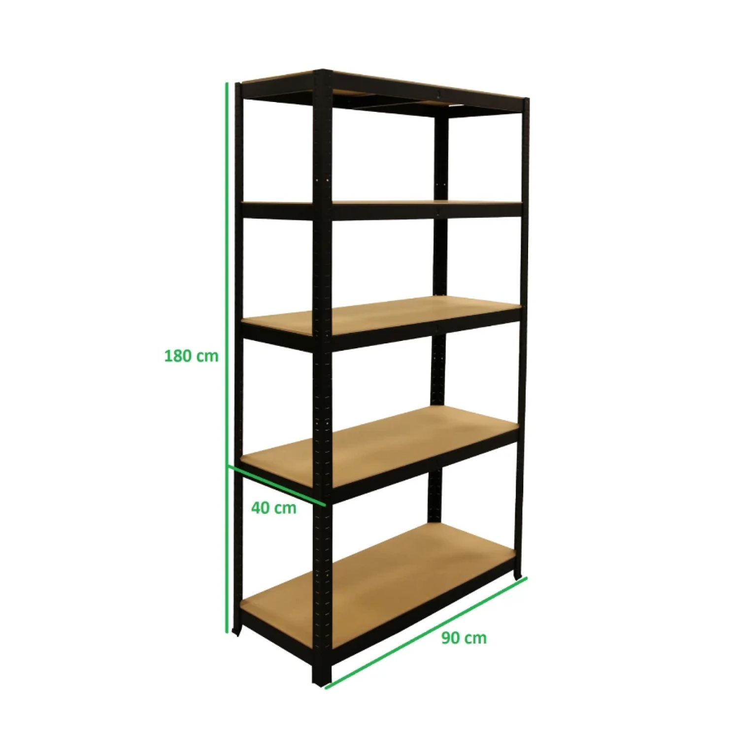 ERRO ERROREK175DB  Stellingkast zwart - 5 legborden