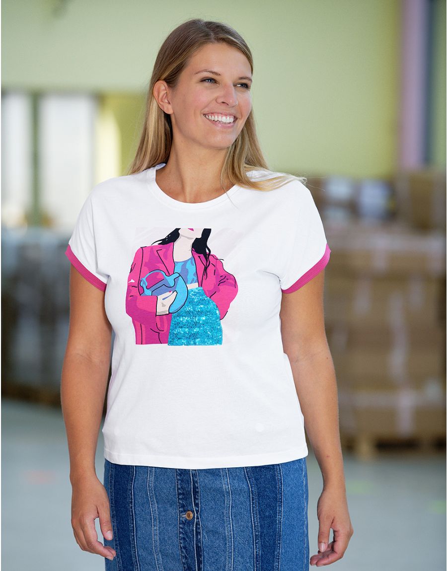 T-shirt 100% coton sequin