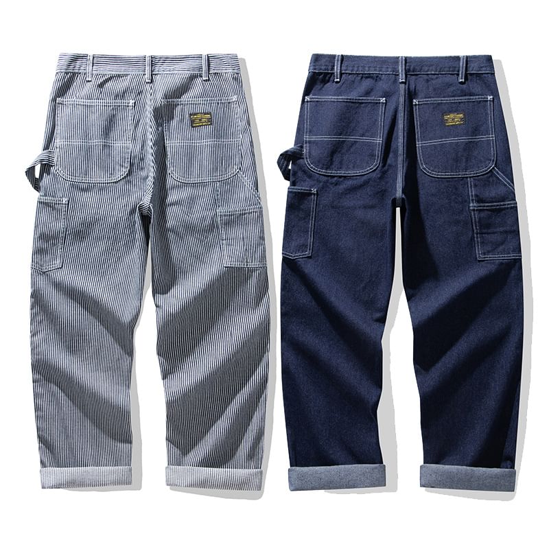 OKONKWO - Cargojeans met rechte pijpen en middelhoge taille