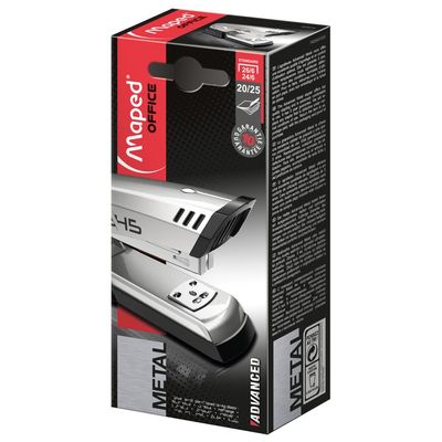 Maped - Agrafeuse Advanced Half Strip A3545 argent - capacité de 25 feuilles - agrafes 24/6 ou 26/6