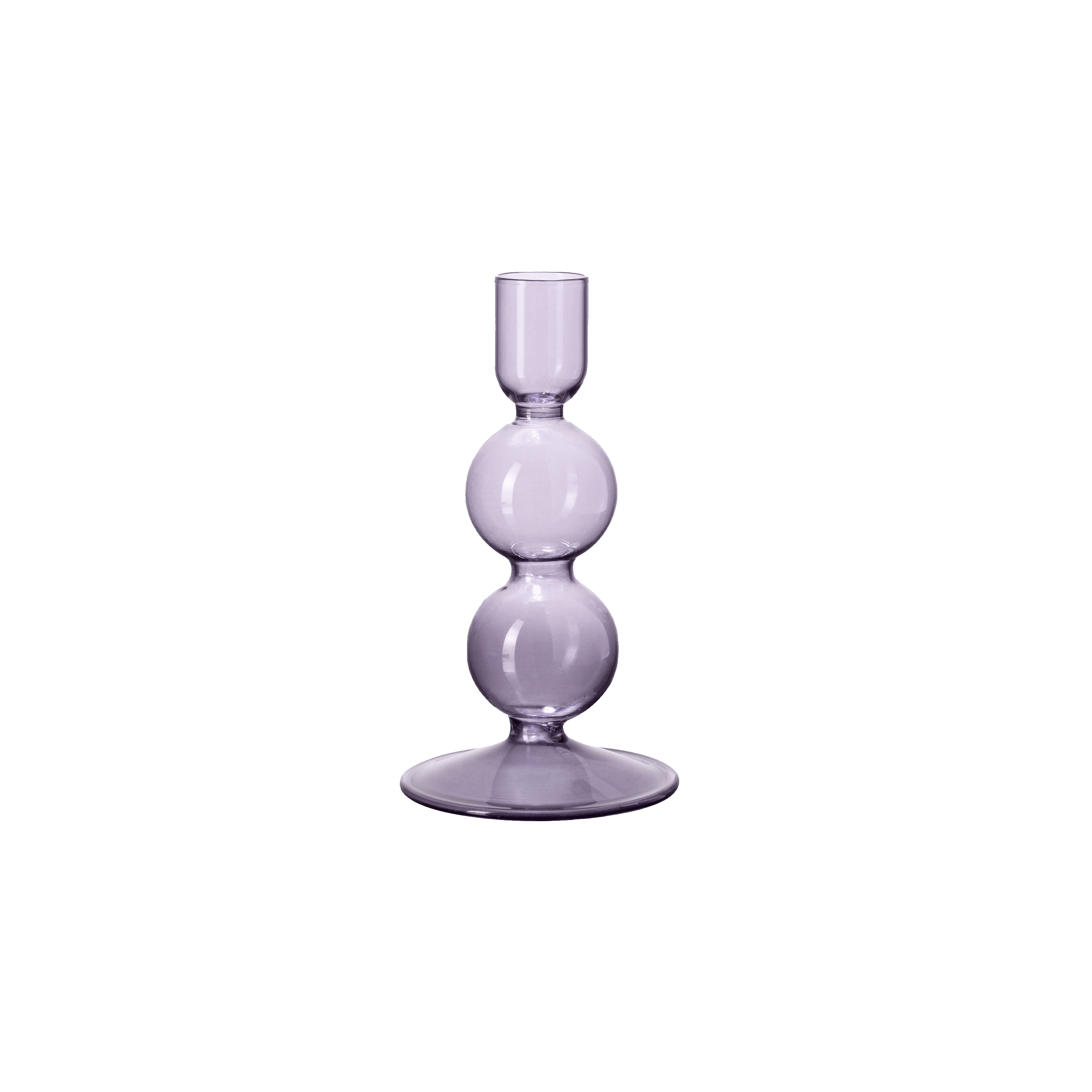 Like Home Candlestick holder Purple, 3'' x 3'' x 5.4''