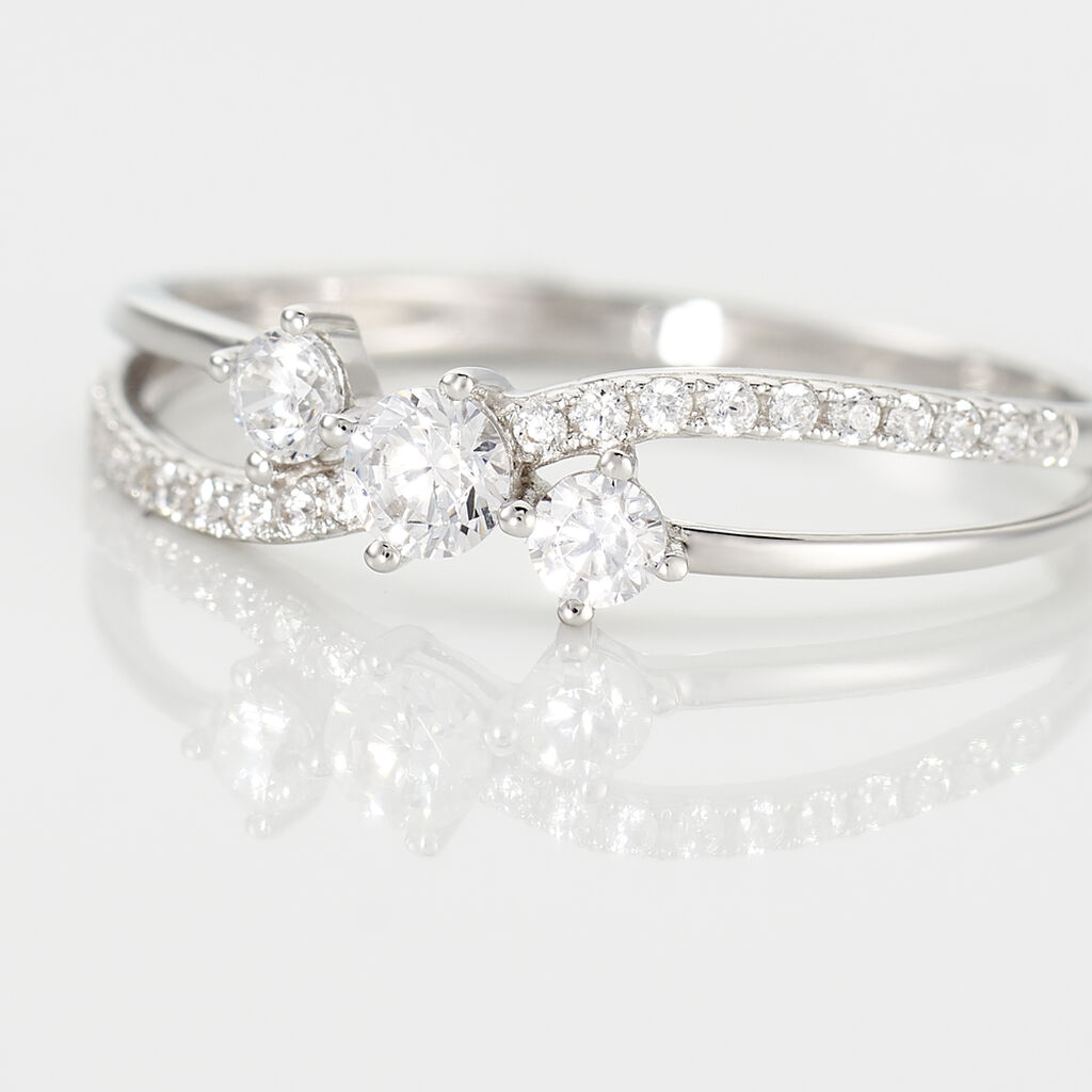 Bague Edwige Or Blanc Oxyde De Zirconium