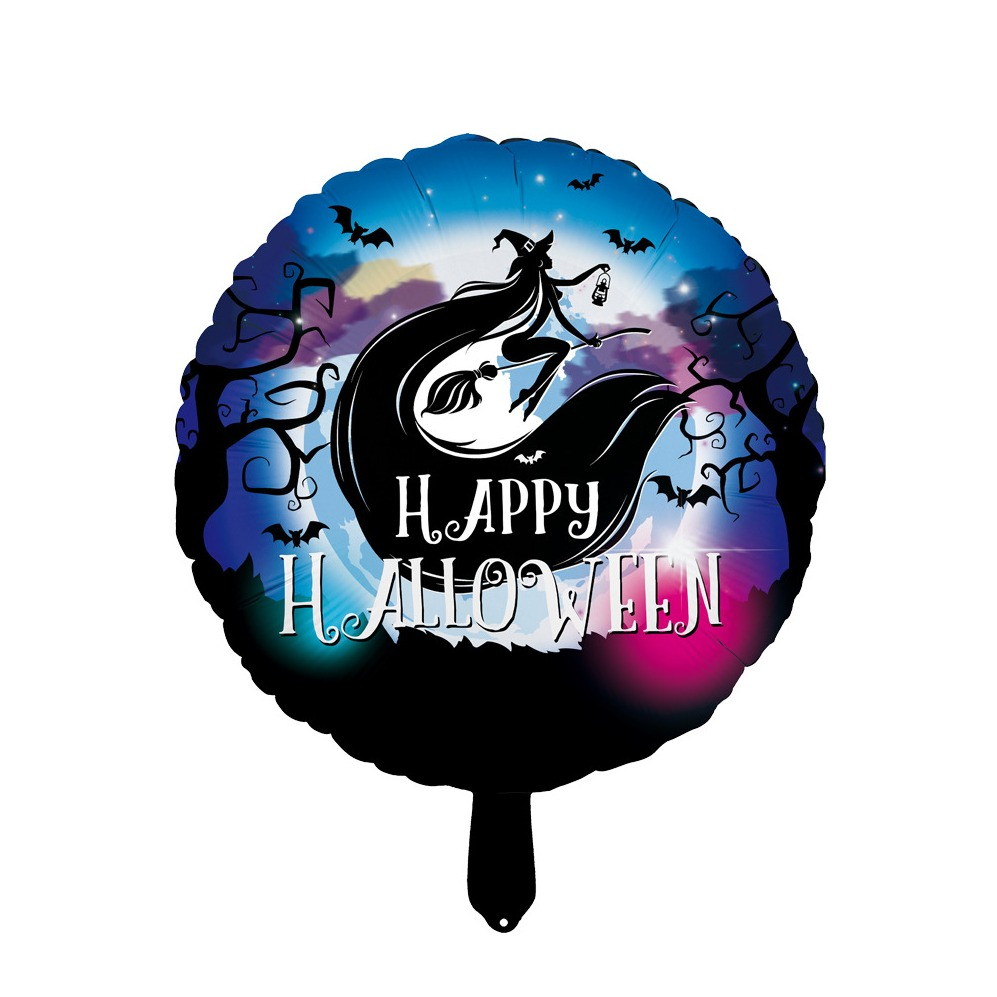 (5er Set) Halloween Party Folien Ballon Grusel Deko Luftballon Motto Party Accessoire - Happy Halloween