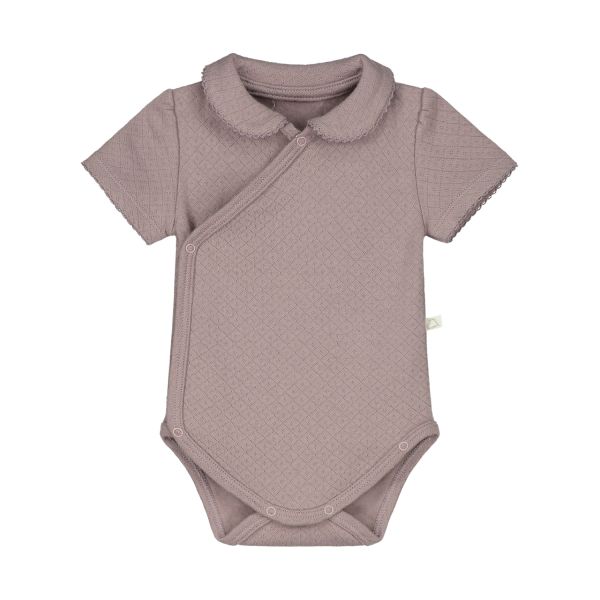 Mats & Merthe Charlotte Overslagromper Korte Mouw Off White 1 Mnd
