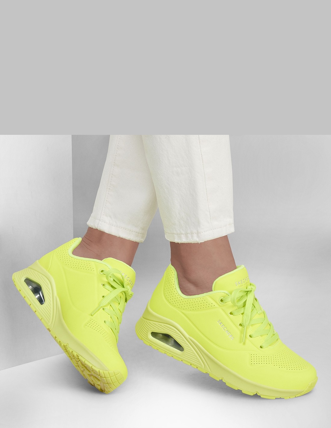 skechers Basket de ville Femme uno - night shades Jaune