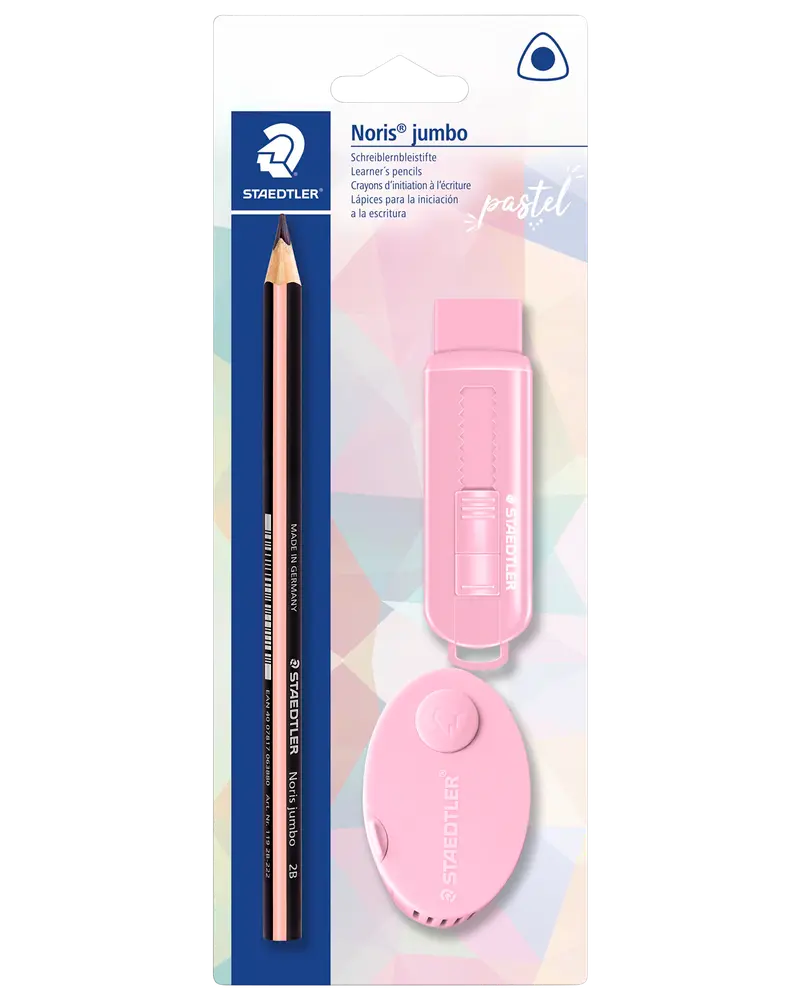 Staedtler Blyant jumbo pastel viskelæder/spidser
