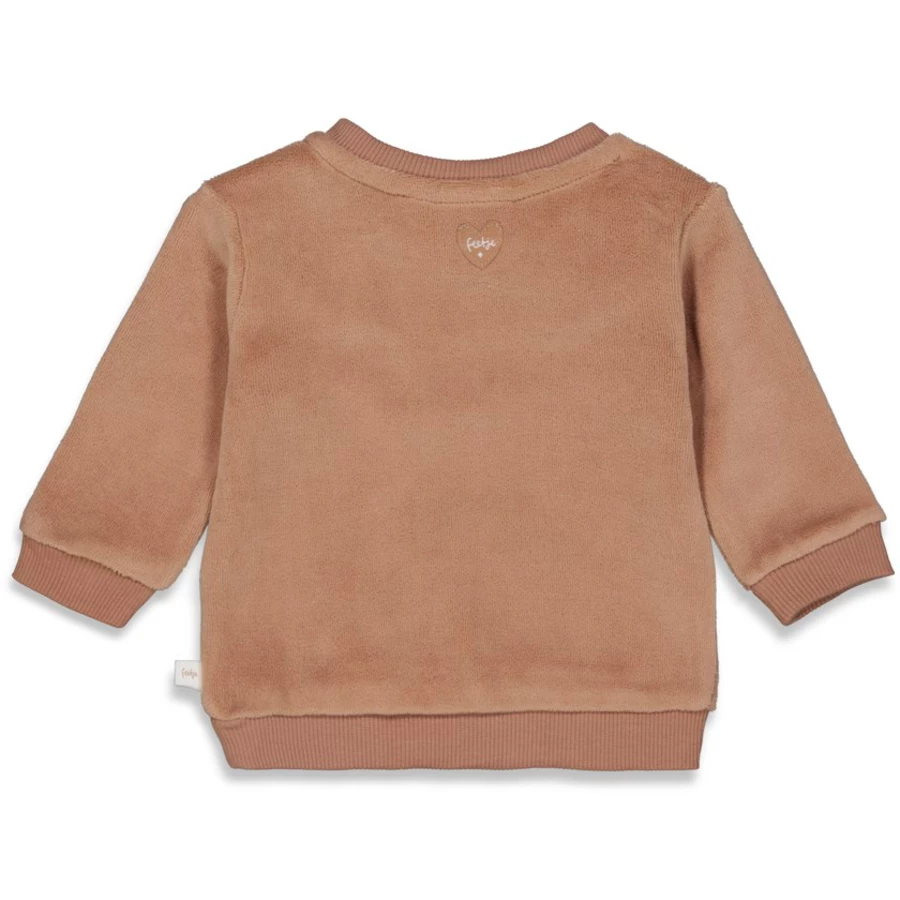Feetje Samt Sweatshirt Falling For You Zand