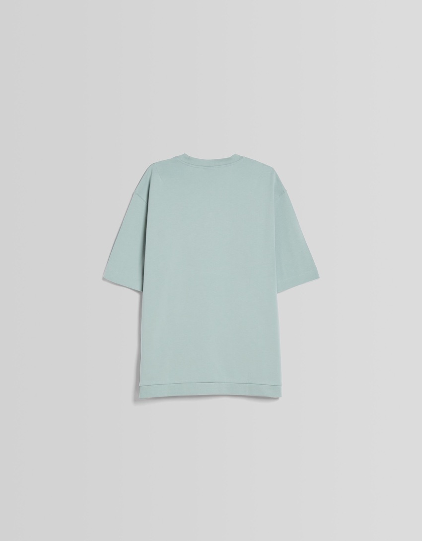 Camiseta de malha interlock de manga curta