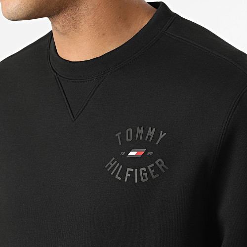 Sweat Crewneck Varsity Graphic 7550 Noir
