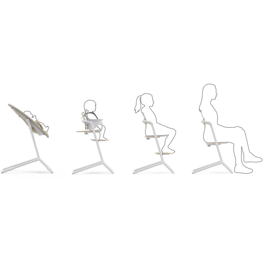cybex GOLD Hochstuhl Lemo 4 in 1 Set Sand White