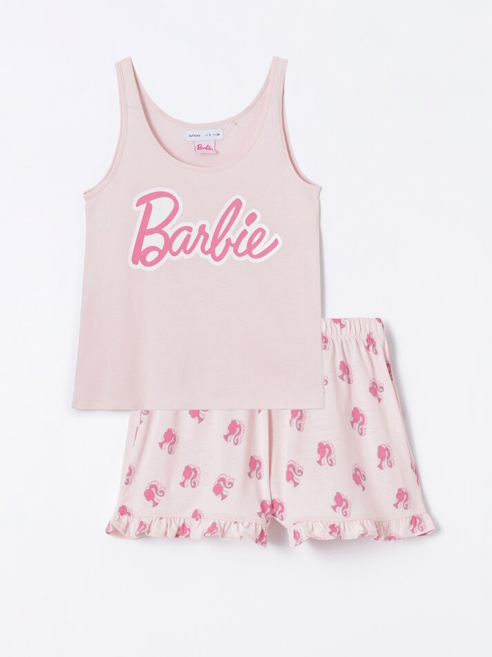 Conjunto de pijama estampado da Barbie - Rosa