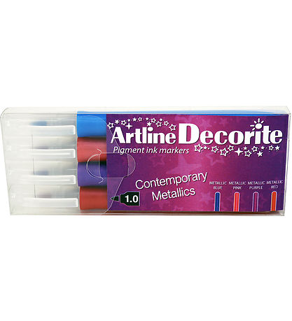 Artline Filzstifte - Decorite Brush - 4 st. - Contemporary Metal