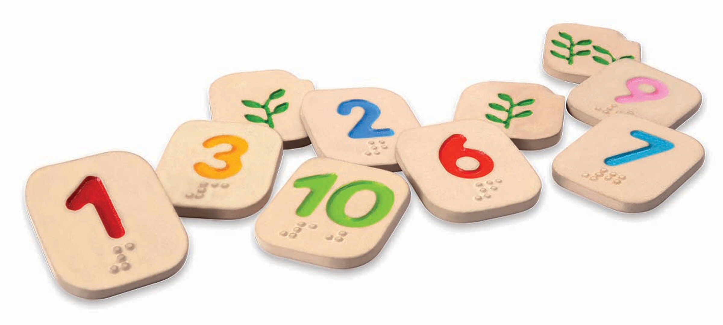 PlanToys Zahlen 1-10 Blindenschrift