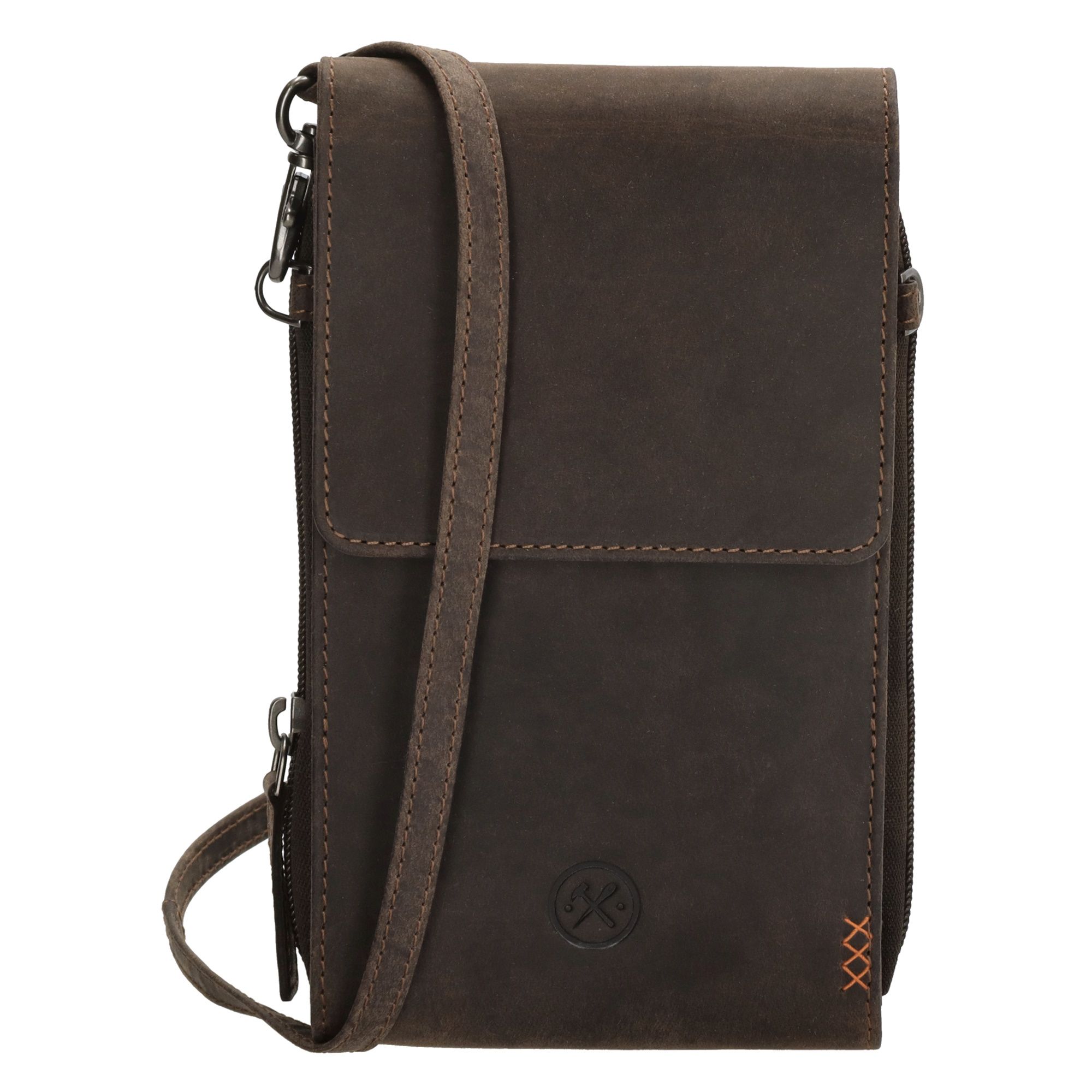 Hide & Stitches Idaho Telefoontasje Donkerbruin