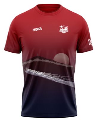 Maillot Manches Courtes Hoka Performance Tee x Templiers 2023 Rouge Femme