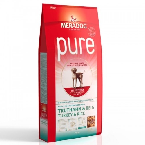 Acho que o sabor Mera Pure Sensitive Adult Turkey and Rice é o ideal.