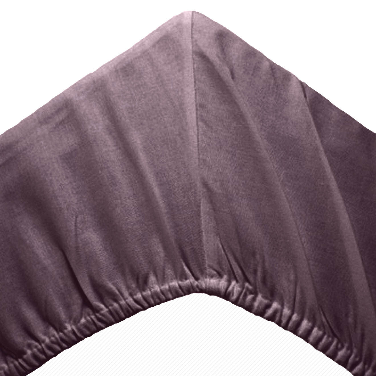 United by PDC Drap housse 100% Percale de Coton bonnet 30 cm aubergine