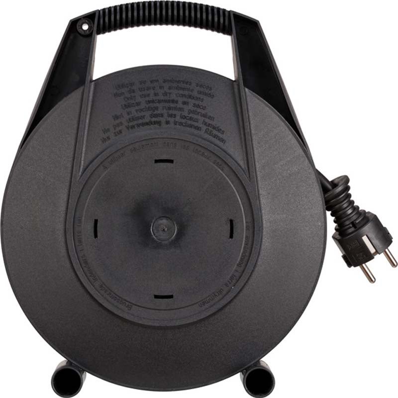 Brennenstuhl Vario-Line 1092200 kabelhaspel 4-voudig binnengebruik 5m zw/gr