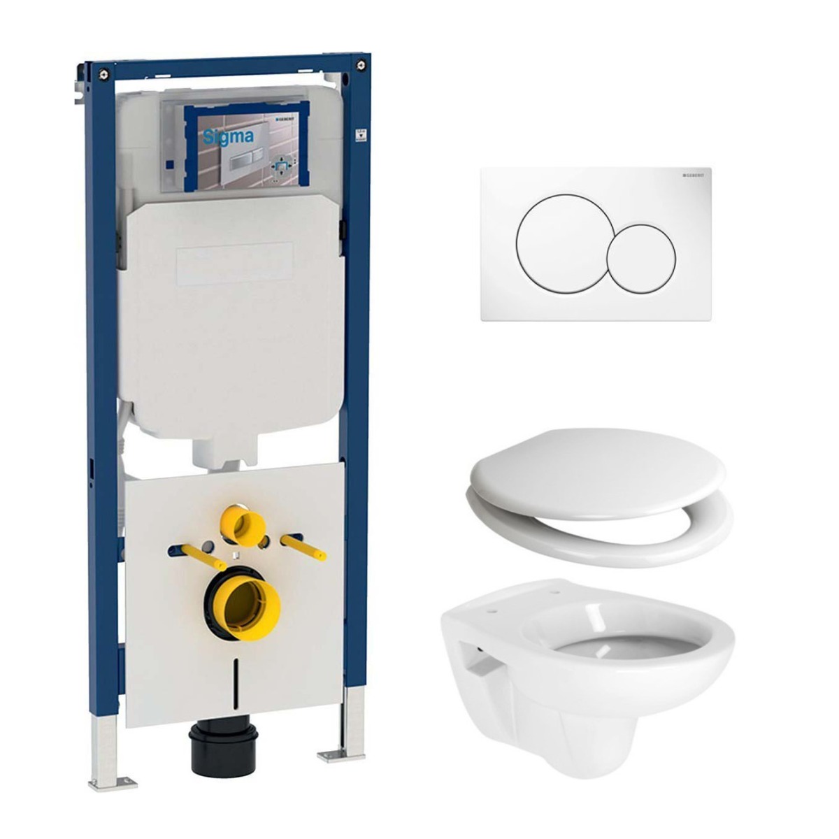 Geberit UP720 toiletset met Plieger Compact toilet en softclose zitting