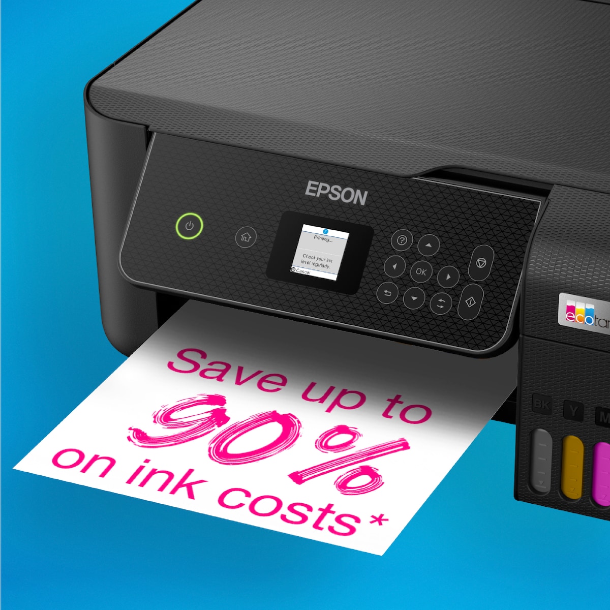 Epson EcoTank ET-2875 multifunksjonsskriver C11CJ66424 (sort)
