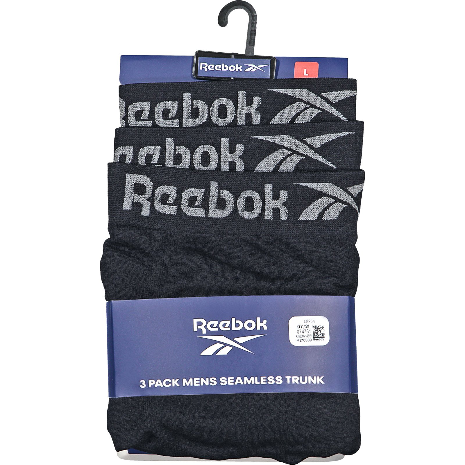 Reebok Herren-Boxershorts 3er-Pack XL, schwarz