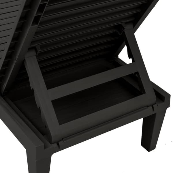 vidaXL Solseng svart 155x58x83 cm polypropylen