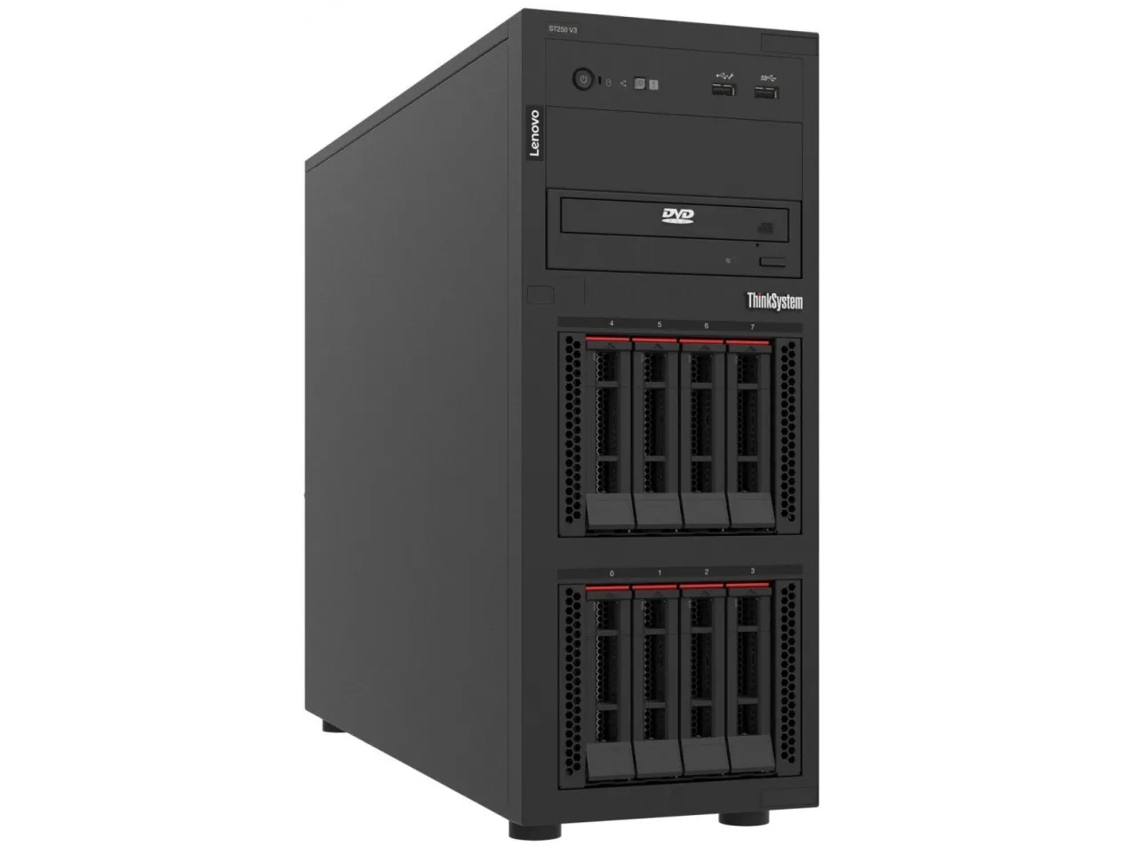 Lenovo ThinkSystem ST250 V3 7DCE - Server - tower 4U - envejs - 1 x Xeon E-2468 / op til 5.2 GHz - RAM 32 GB - hot-swap 2.5