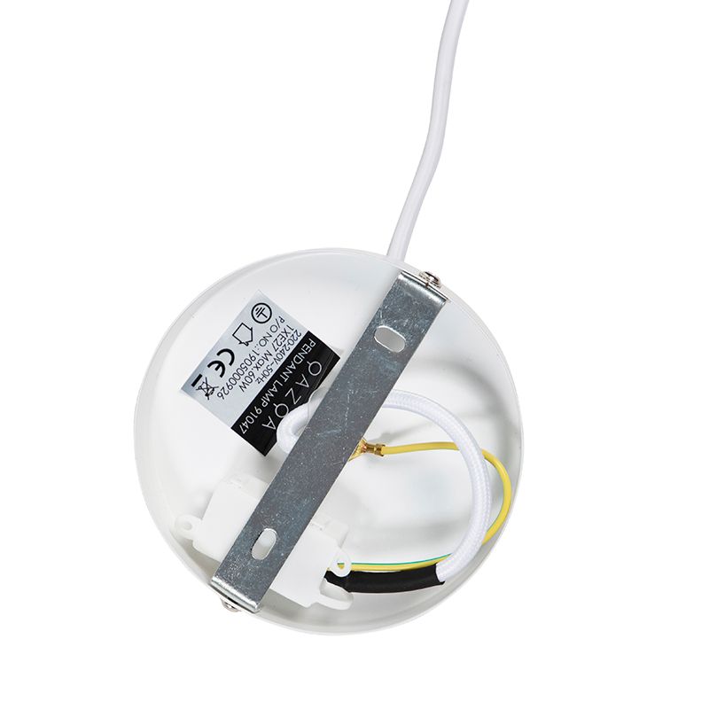Landelijke hanglamp wit 50 cm - Corda Flat