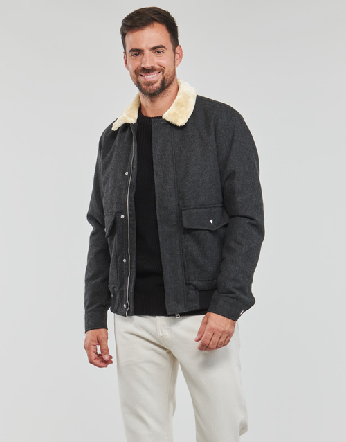 Jack & Jones - JJTOM WOOL BOMBER - Gris