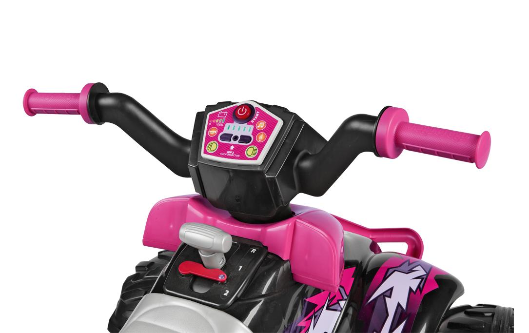 Quad Corral T-Rex 330W 12 V Pink<br>Elektrisches Kinderquad mit Licht und Sound