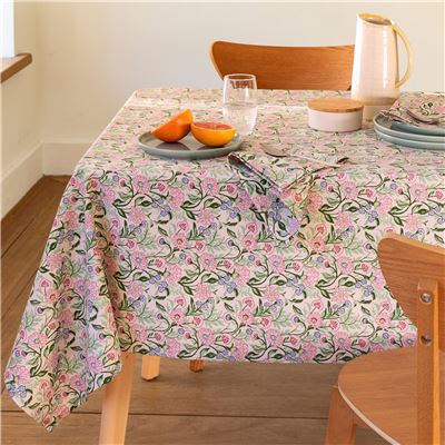 Nappe coton motif fleuri