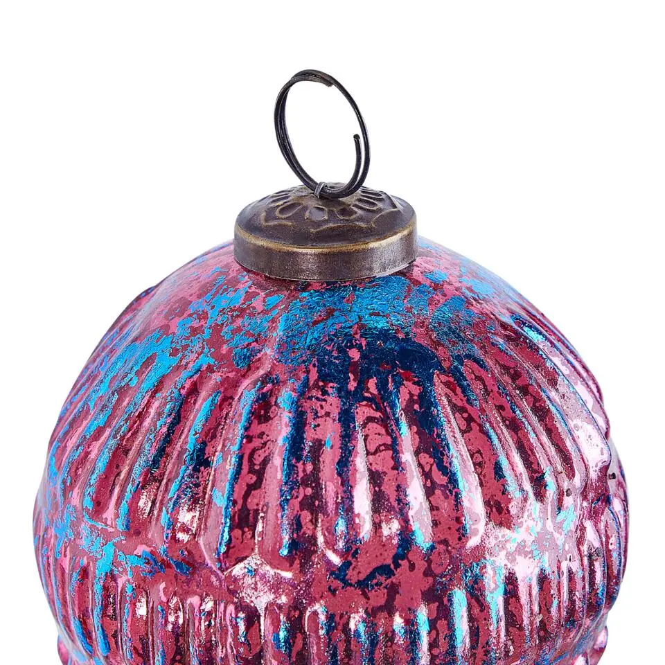 ASTRAL - Kerstballen set van 6 - Roze - Glas
