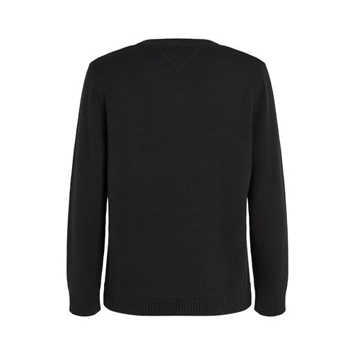 Tommy Jeans Slim Essential Vneck Striktrøje, Black, XL