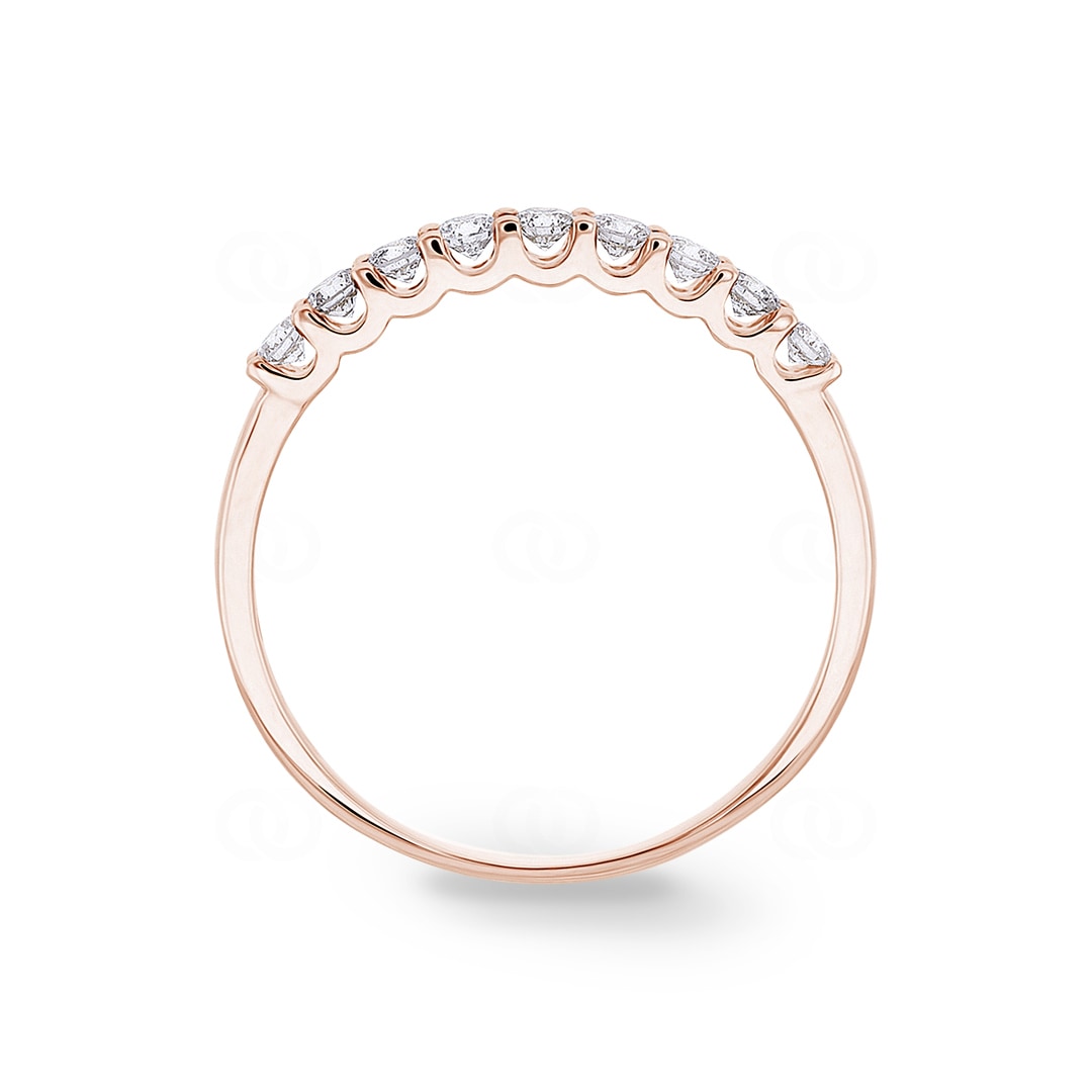 Damenring 750/18 K Roségold mit Diamanten 0.33 ct H/si