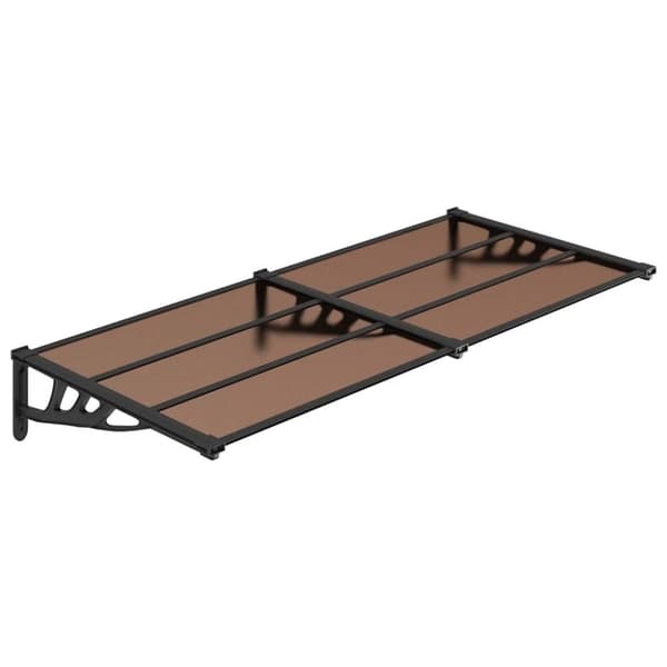 vidaXL Skjermtak svart 152,5x90 cm polykarbonat
