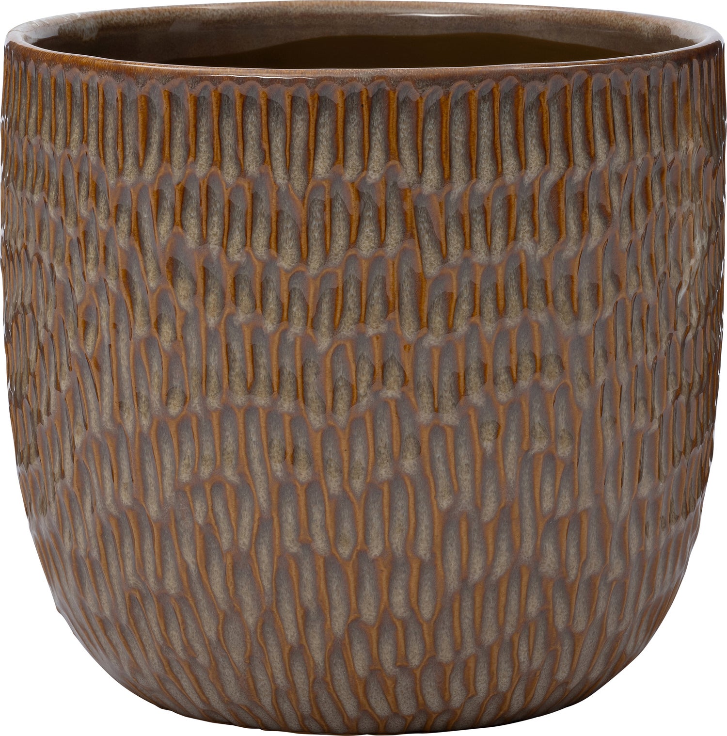 Intratuin bloempot Asja crème / bruin D 21 H 19 cm