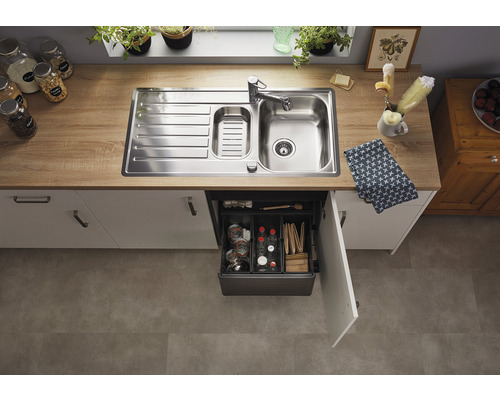 Blanco LANTOS II 6 S-IF spoelbak, 1000 x 500 mm, roestvrij staal, geborstelde afwerking, 526628