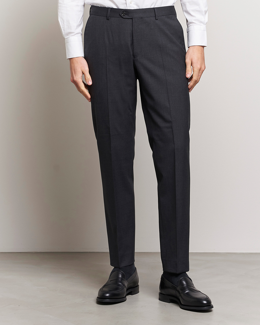 Oscar Jacobson Diego Wool Trousers Grey