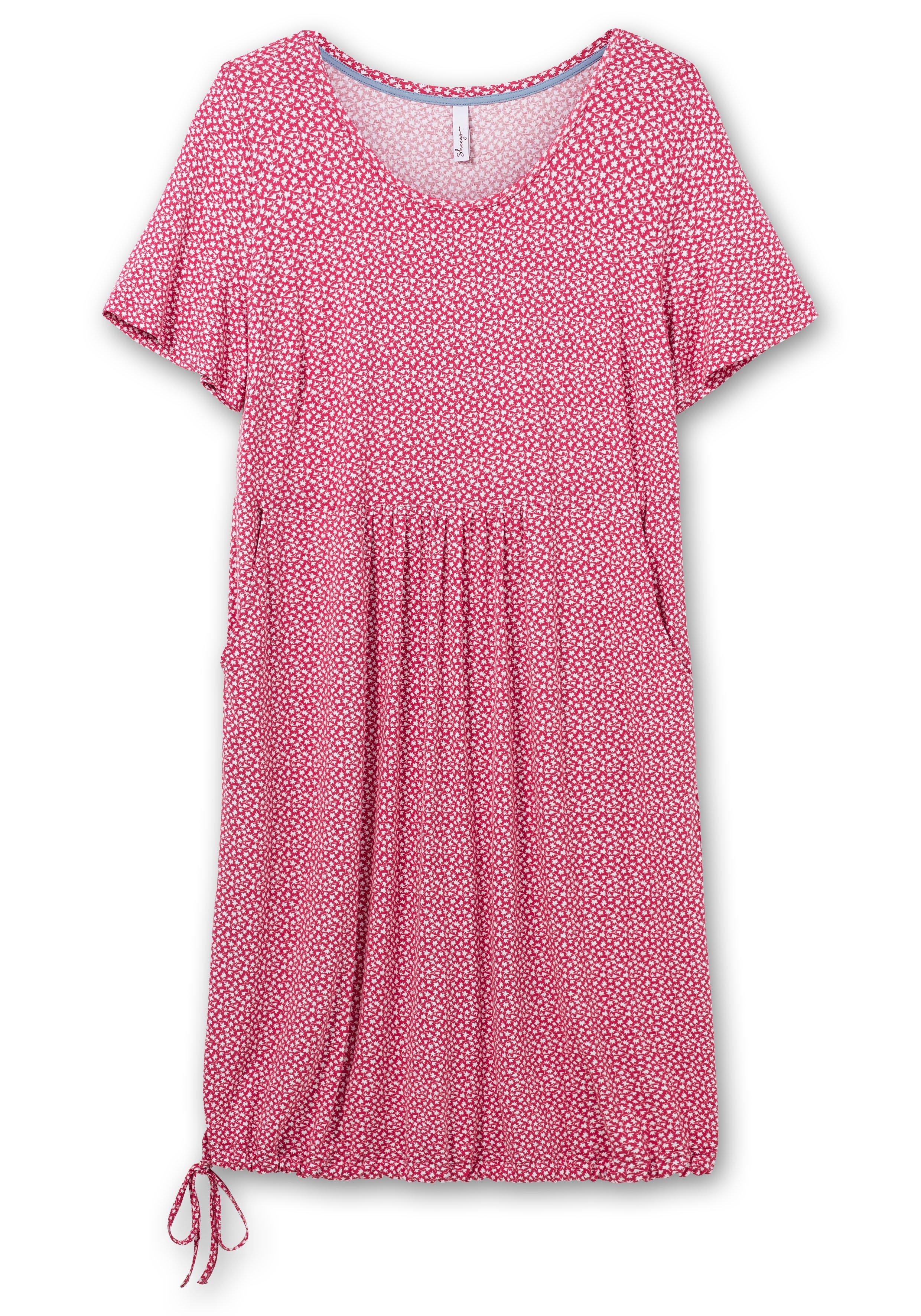 Jerseykleid mit Minimalprint und Saum-Tunnelzug
