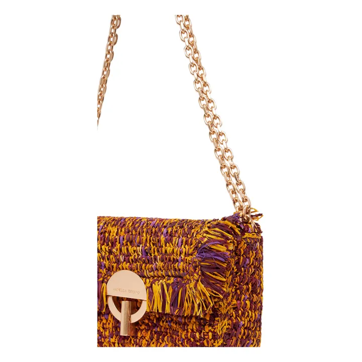 Vanessa Bruno Sac Nano Moon Raphia Chiné | Jaune