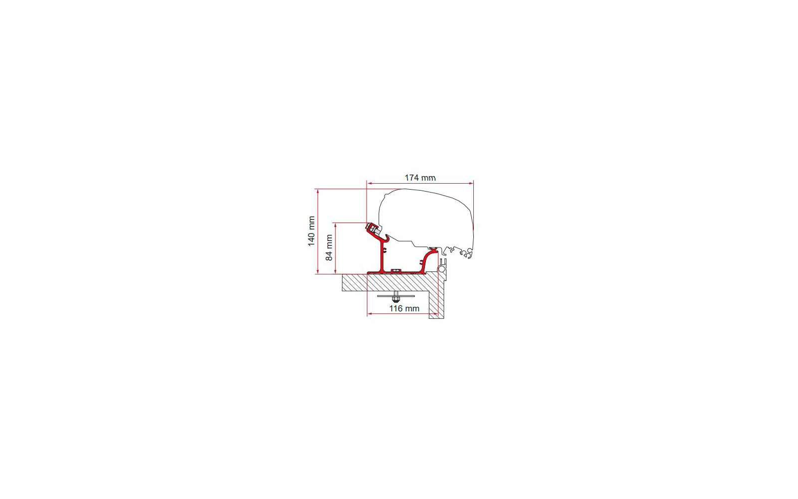 Fiamma Adapter Kit Adria Caravan Halterung Ersatzteil für Markise F80 Kit Adria Caravan