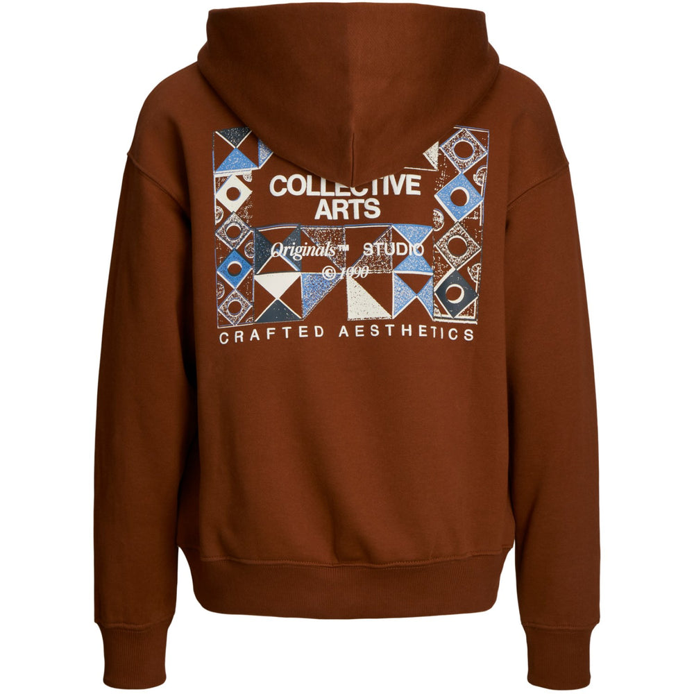 Køb Jack & Jones Junior Brandy Brown Ornoho Back Graphic Sweat Hoodie