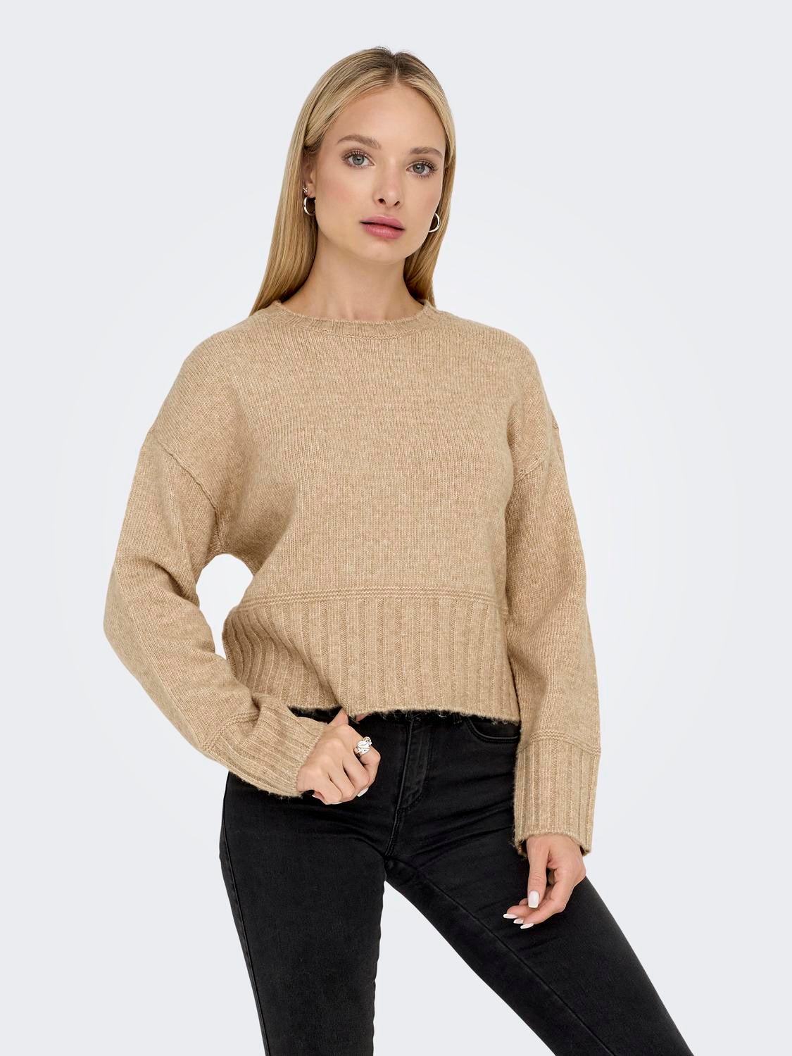 ONLALLIE Strickpullover Irish Cream