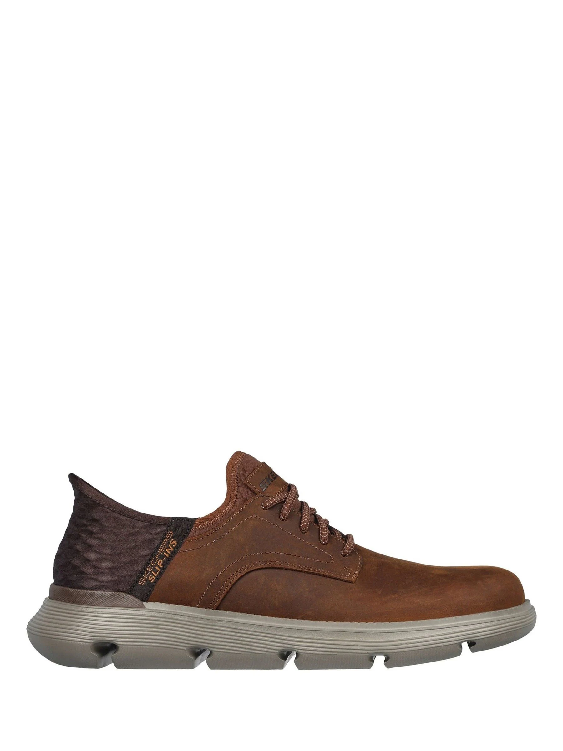 Bruin - Skechers Garza instapsneakers voor heren