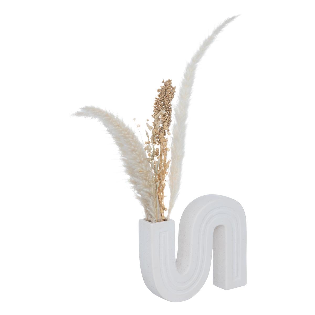 SOLIFLORE CERAMIQUE OLME BLANC H.20CM