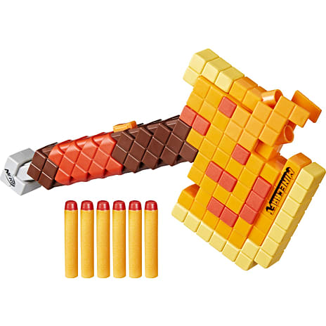 Nerf Minecraft Firebrand-økse blaster med 6 pile