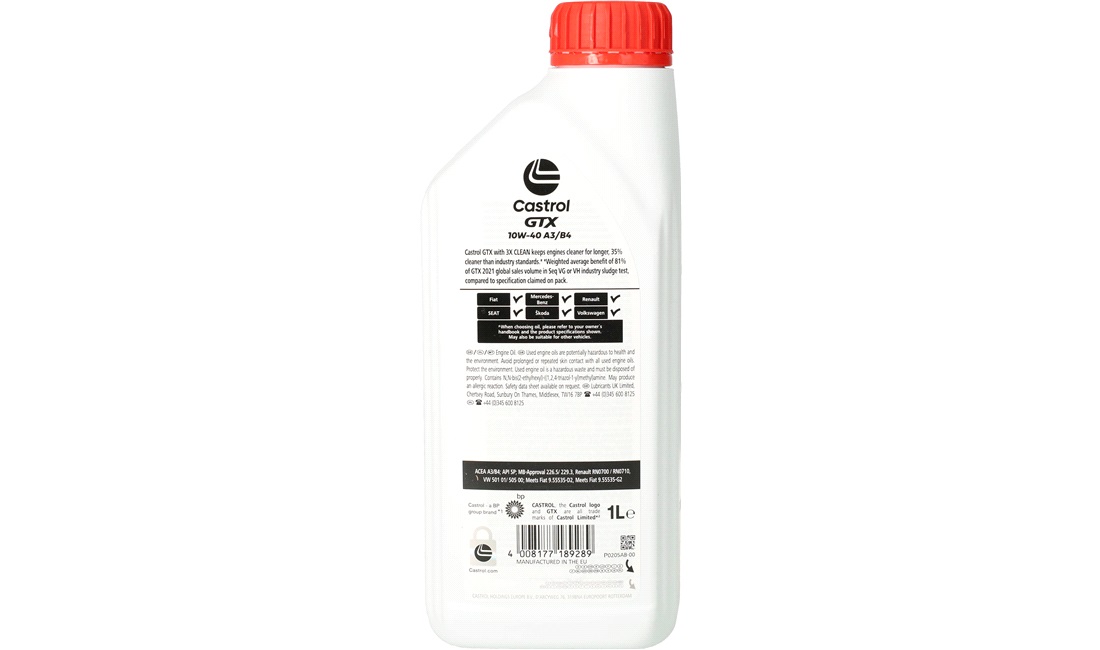 Castrol GTX 10W/40 A3/B4 1 L
