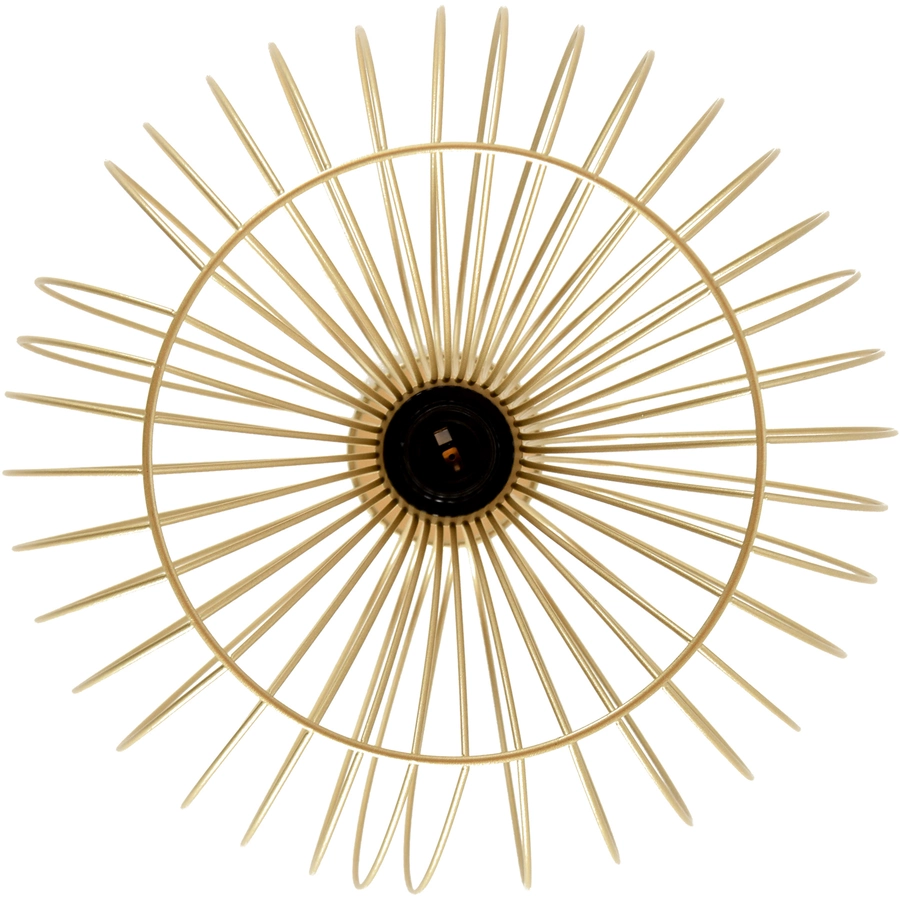 HOMCOM Pendelleuchte mit goldenem gebogenem Stahlrahmen gold