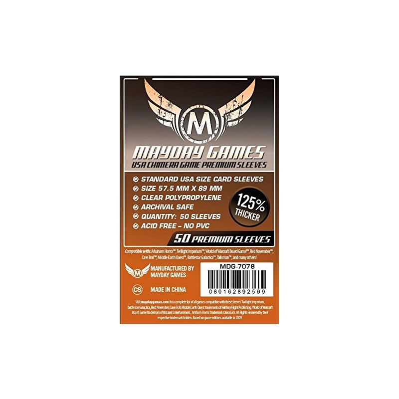 Lot de 50 Protège-Cartes PREMIUM USA Chimera 57.5x89mm