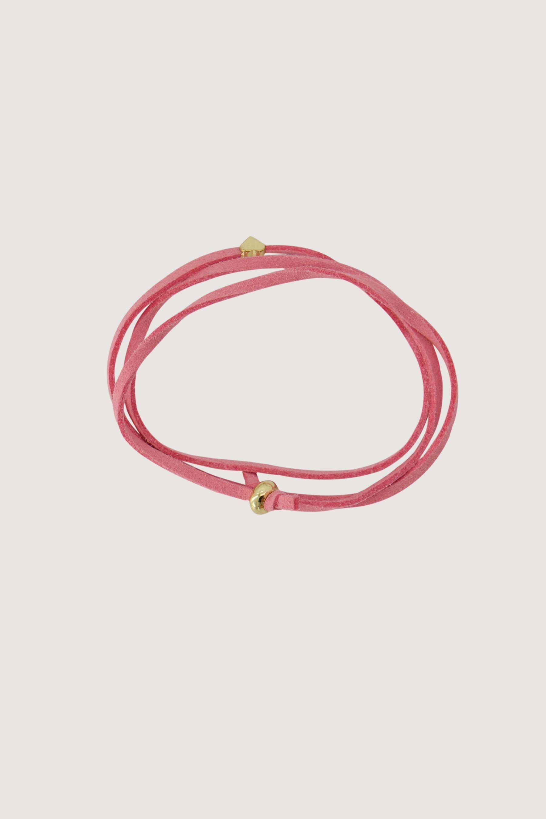 immitatie suede armband met hart